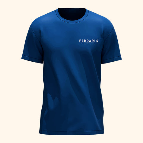 Ferrari's Coffee Branded Cotton T-shirt, front