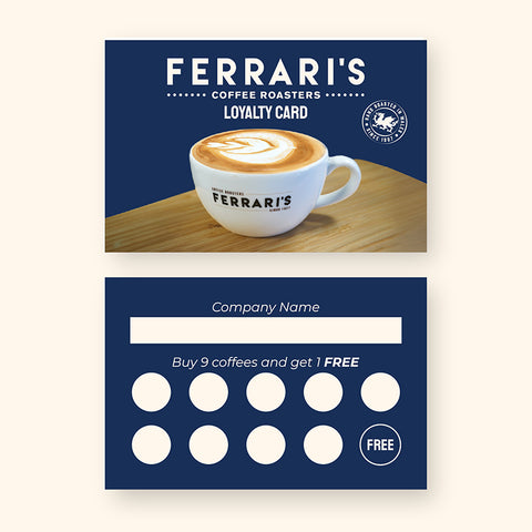 Ferrari’s Coffee Loyalty Cards (Pack of 50)