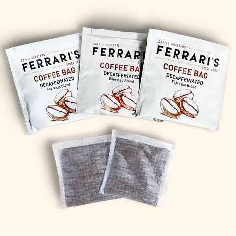 Ferrari's Coffee Bag, Decaffeinated Esspresso Blend, Filter coffee
